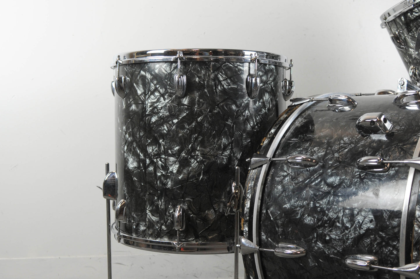1961 Slingerland Gene Krupa Deluxe Black Diamond Pearl Drum Set