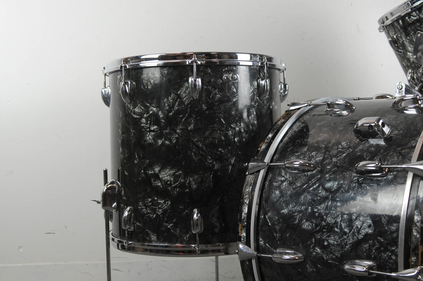 1961 Slingerland Gene Krupa Deluxe Black Diamond Pearl Drum Set