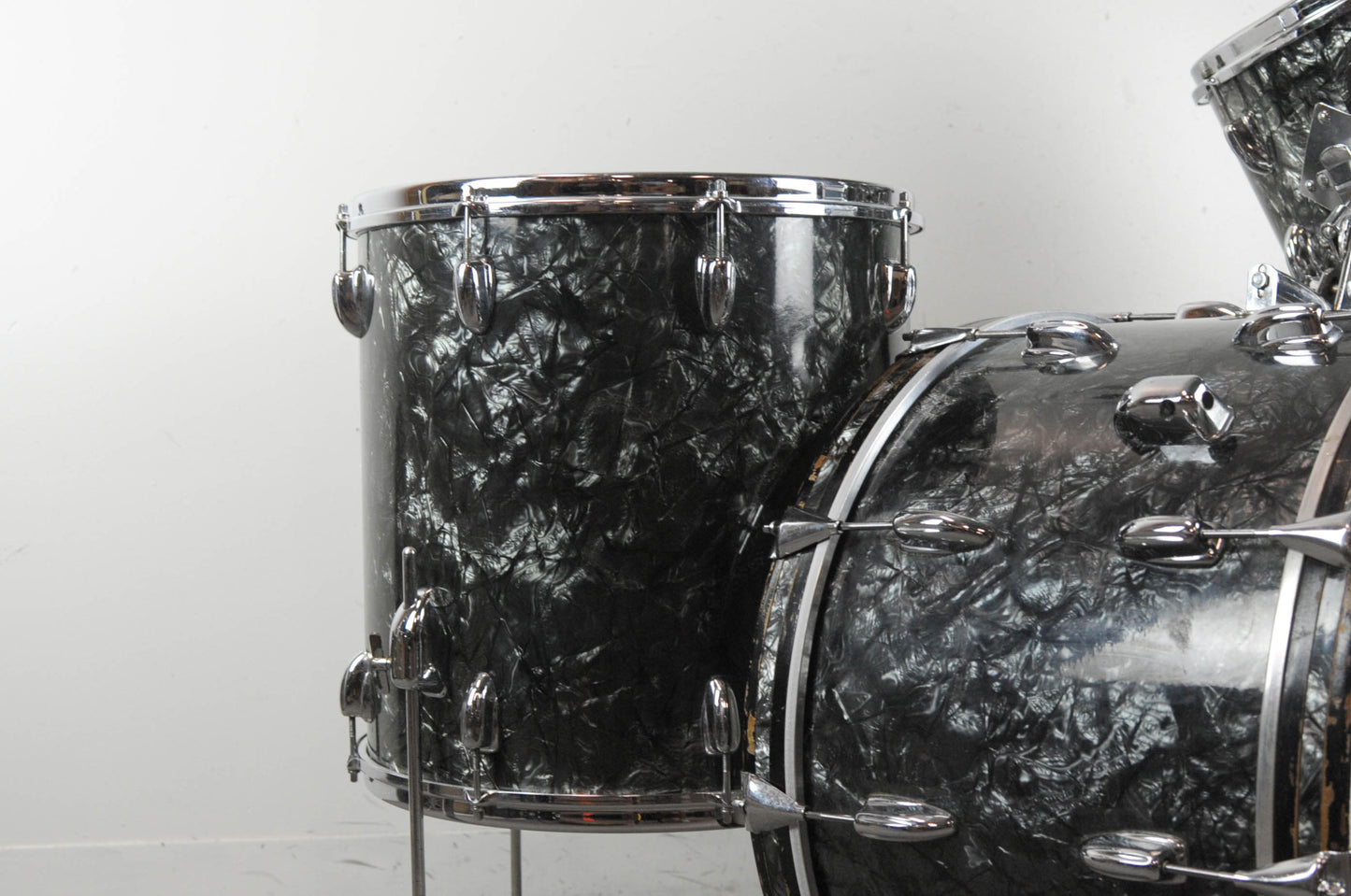 1961 Slingerland Gene Krupa Deluxe Black Diamond Pearl Drum Set
