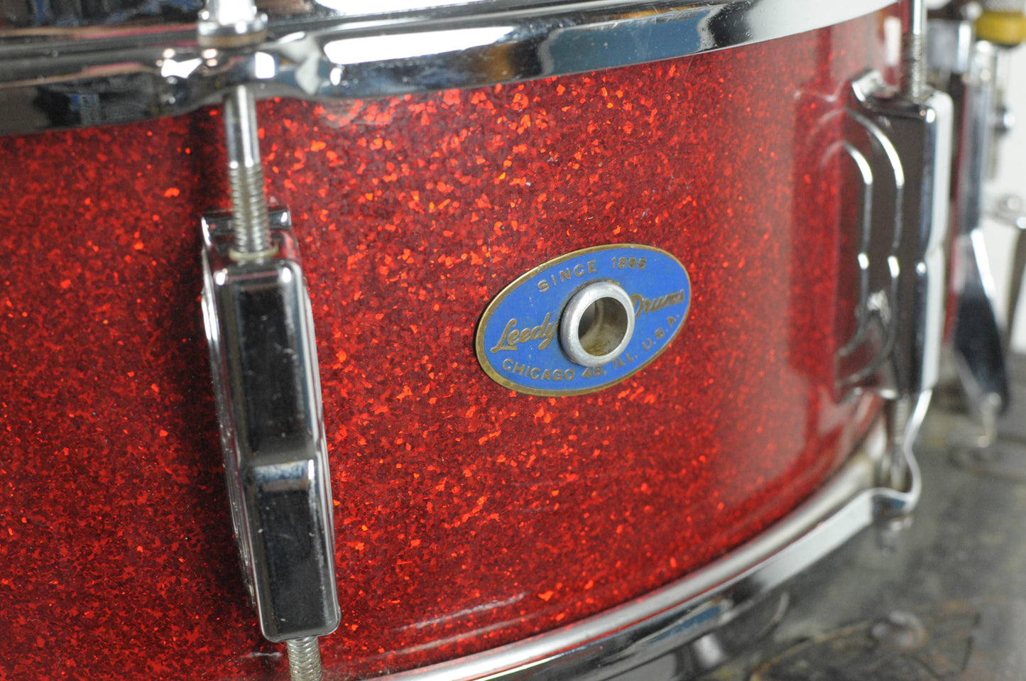 1965 Leedy 5x14 Shelly Manne Sparkling Red Pearl Snare Drum