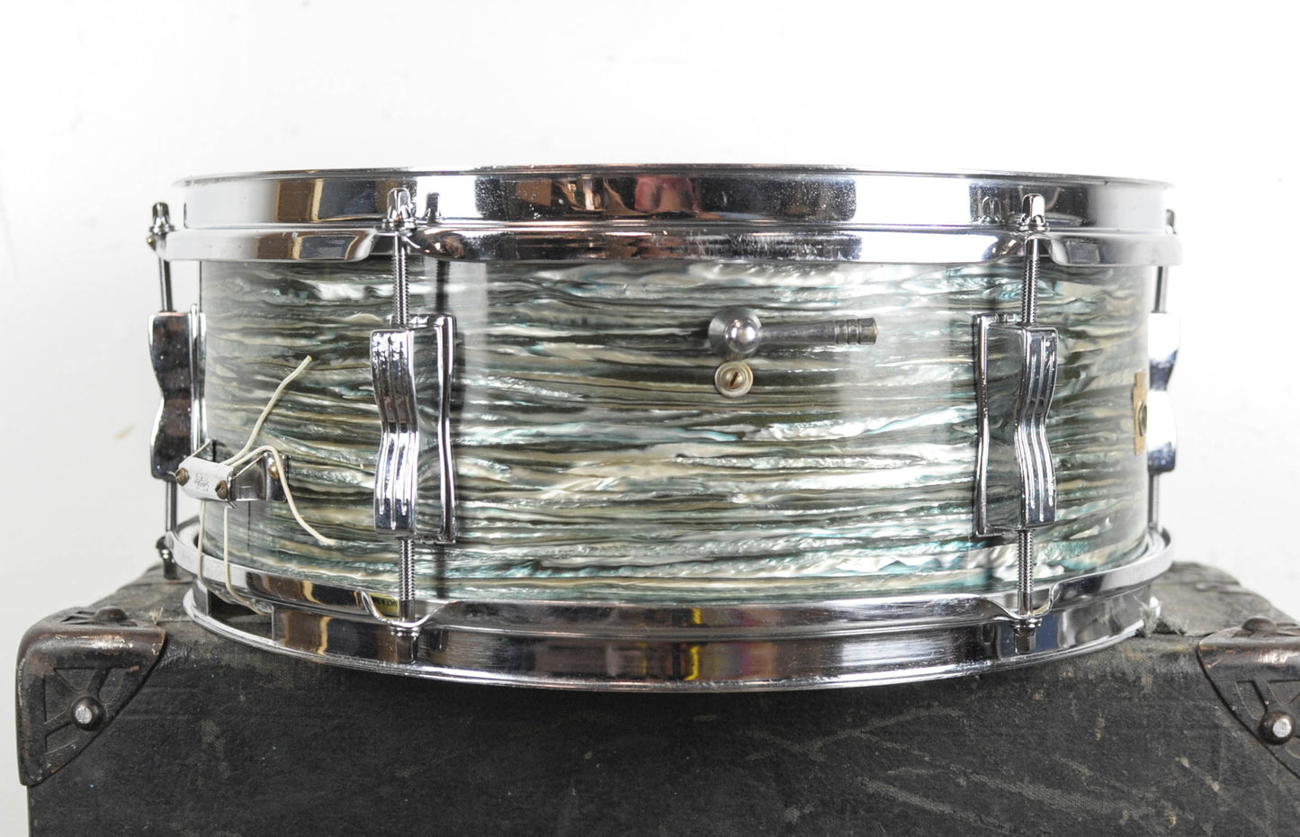 1960s Ludwig 5x14 Oyster Blue Pearl Pioneer Snare Drum