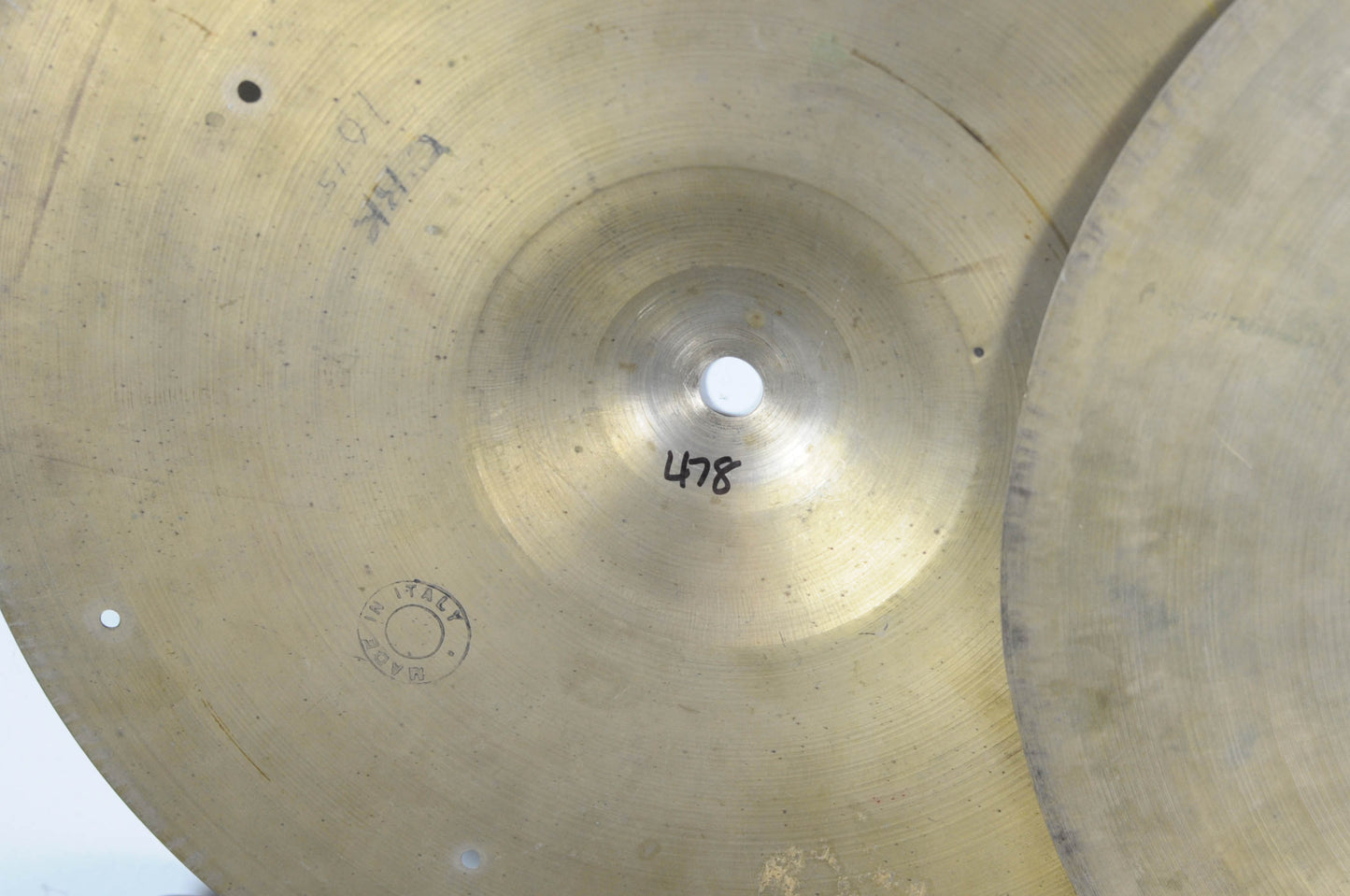 Vintage Italian 13" Paper Thin Hi Hat Cymbals 475g 478g