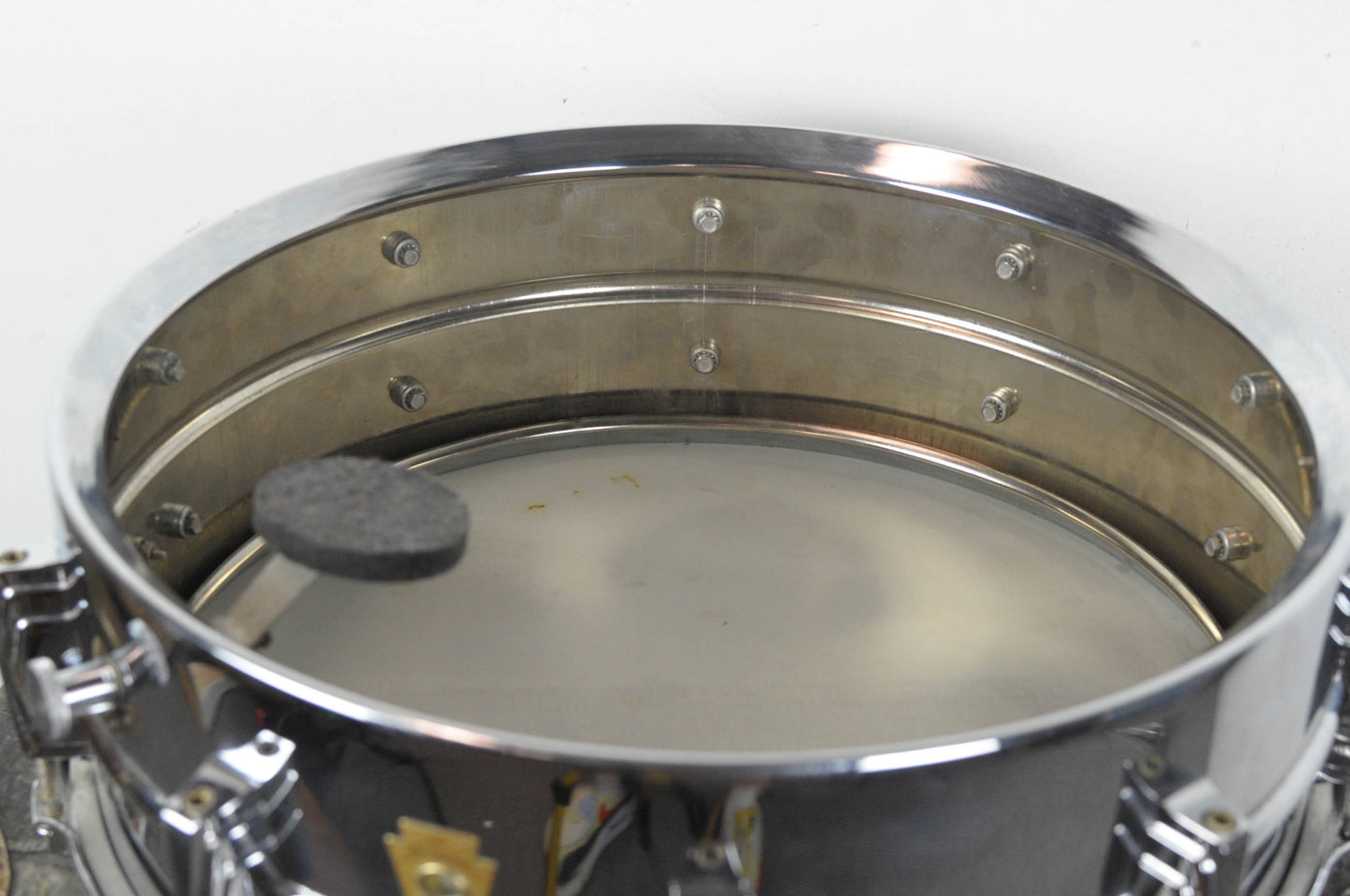 1960-1963 Ludwig 5x14 Chrome Over Brass "Super Ludwig" Snare Drum