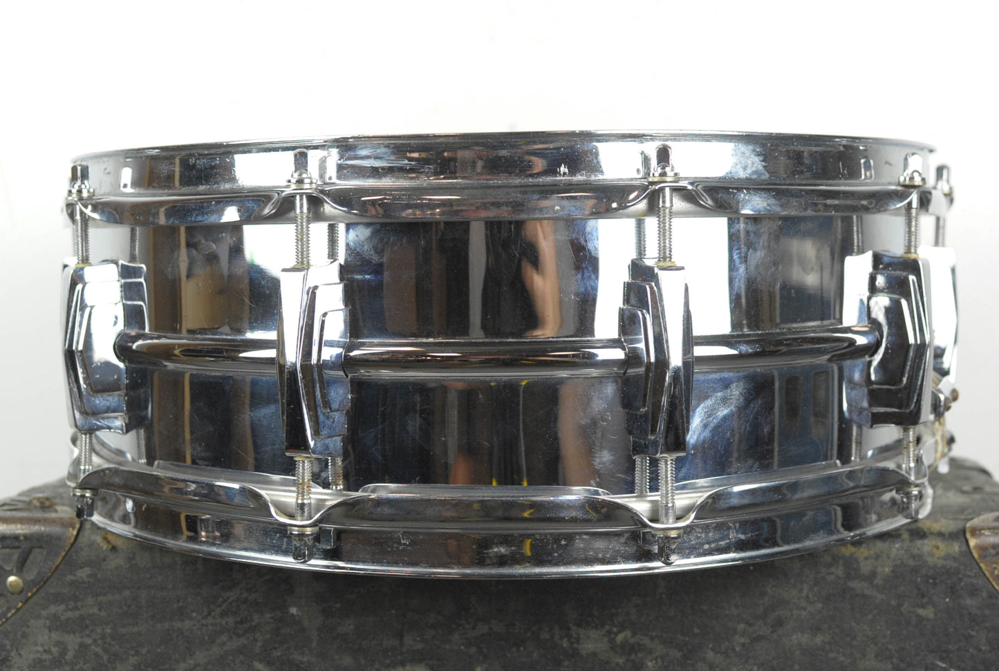 1960-1963 Ludwig 5x14 Chrome Over Brass "Super Ludwig" Snare Drum
