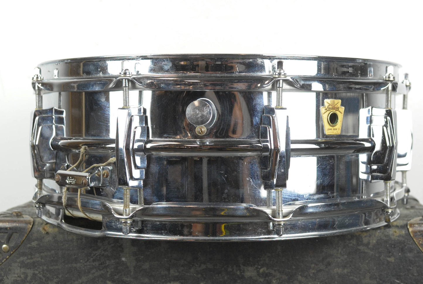 1960-1963 Ludwig 5x14 Chrome Over Brass "Super Ludwig" Snare Drum