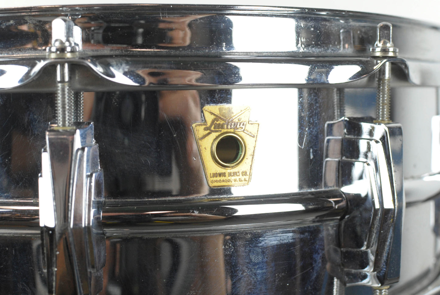 1960-1963 Ludwig 5x14 Chrome Over Brass "Super Ludwig" Snare Drum