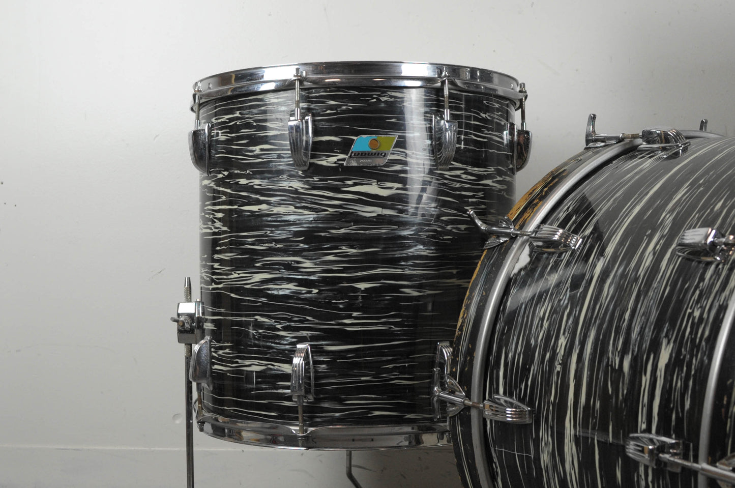 1970s Ludwig Oyster Black Pearl 14x22 8x12 16x16 Drum Set