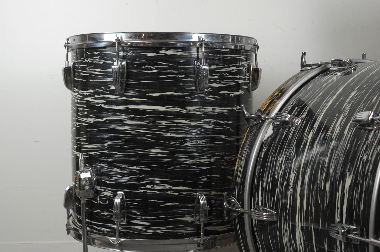 1970s Ludwig Oyster Black Pearl 14x22 8x12 16x16 Drum Set