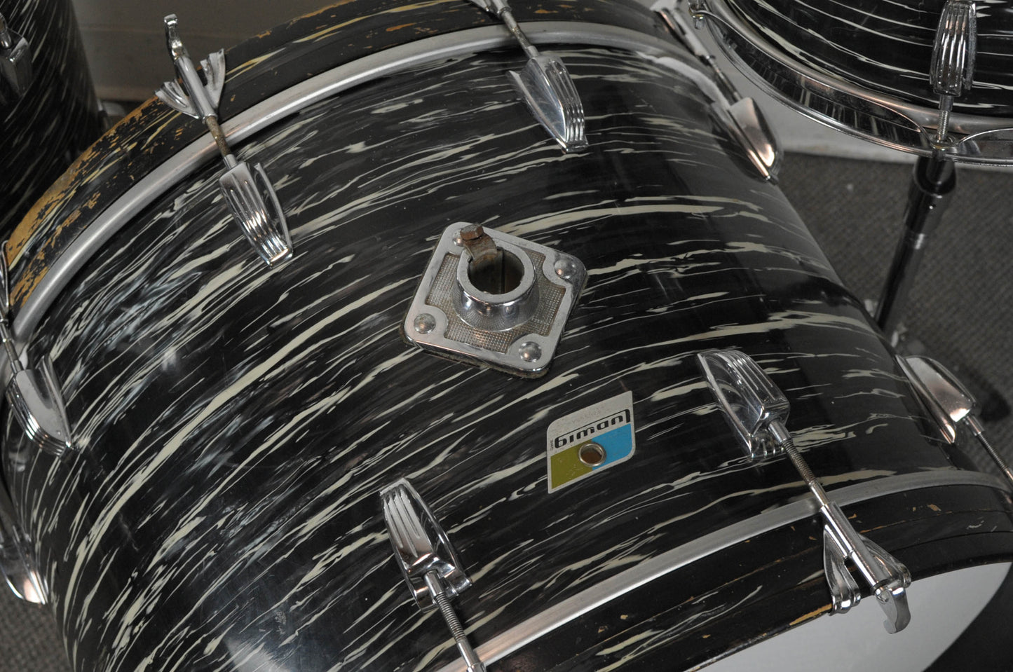 1970s Ludwig Oyster Black Pearl 14x22 8x12 16x16 Drum Set