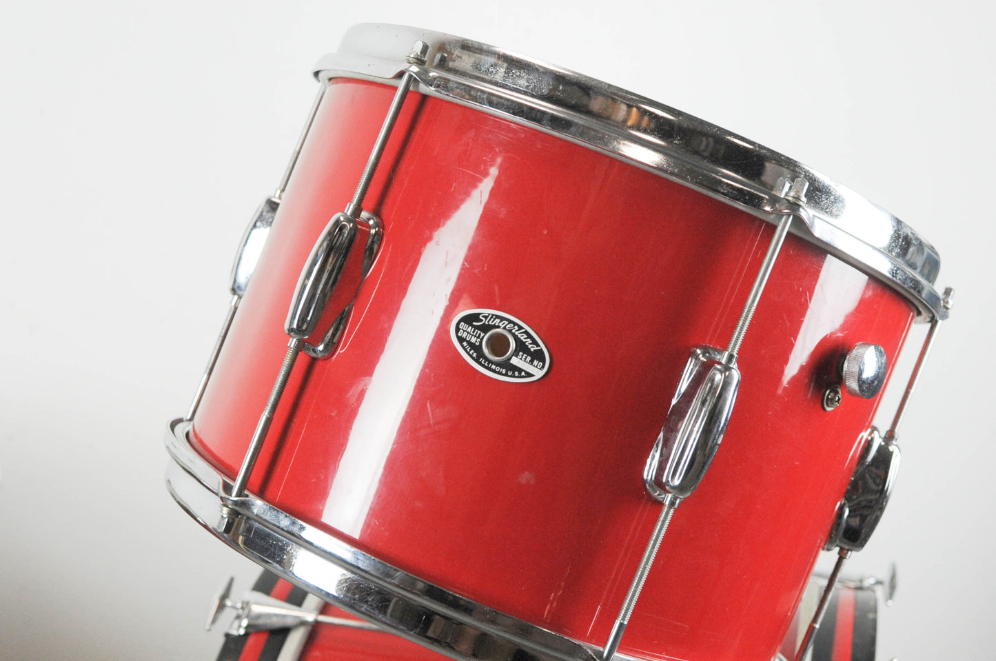 1970s Slingerland "Stage Band" Red Gloss Pearl Drum Set