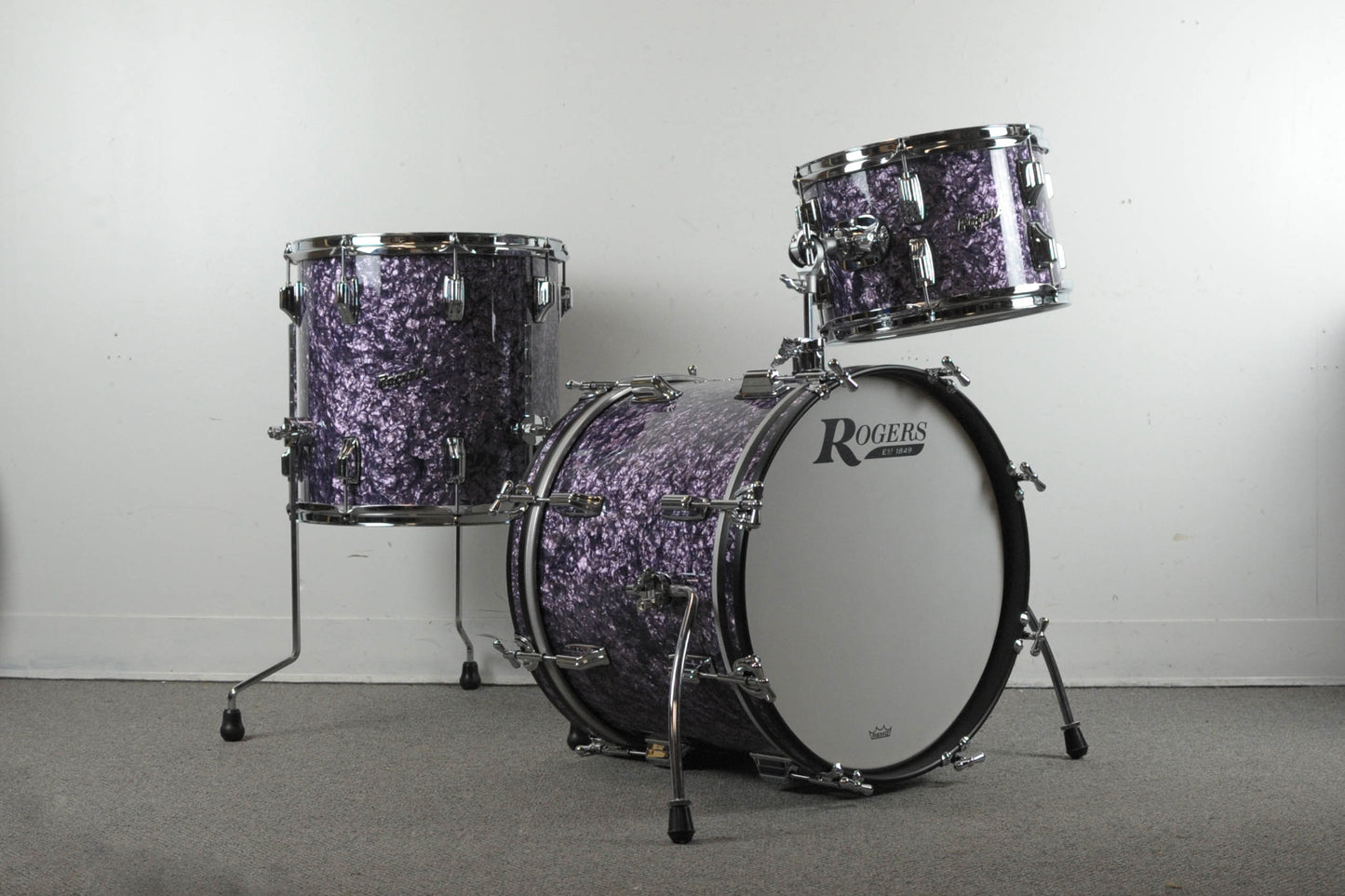 Rogers Cleveland "Bop" Purple Diamond Pearl Drum Set