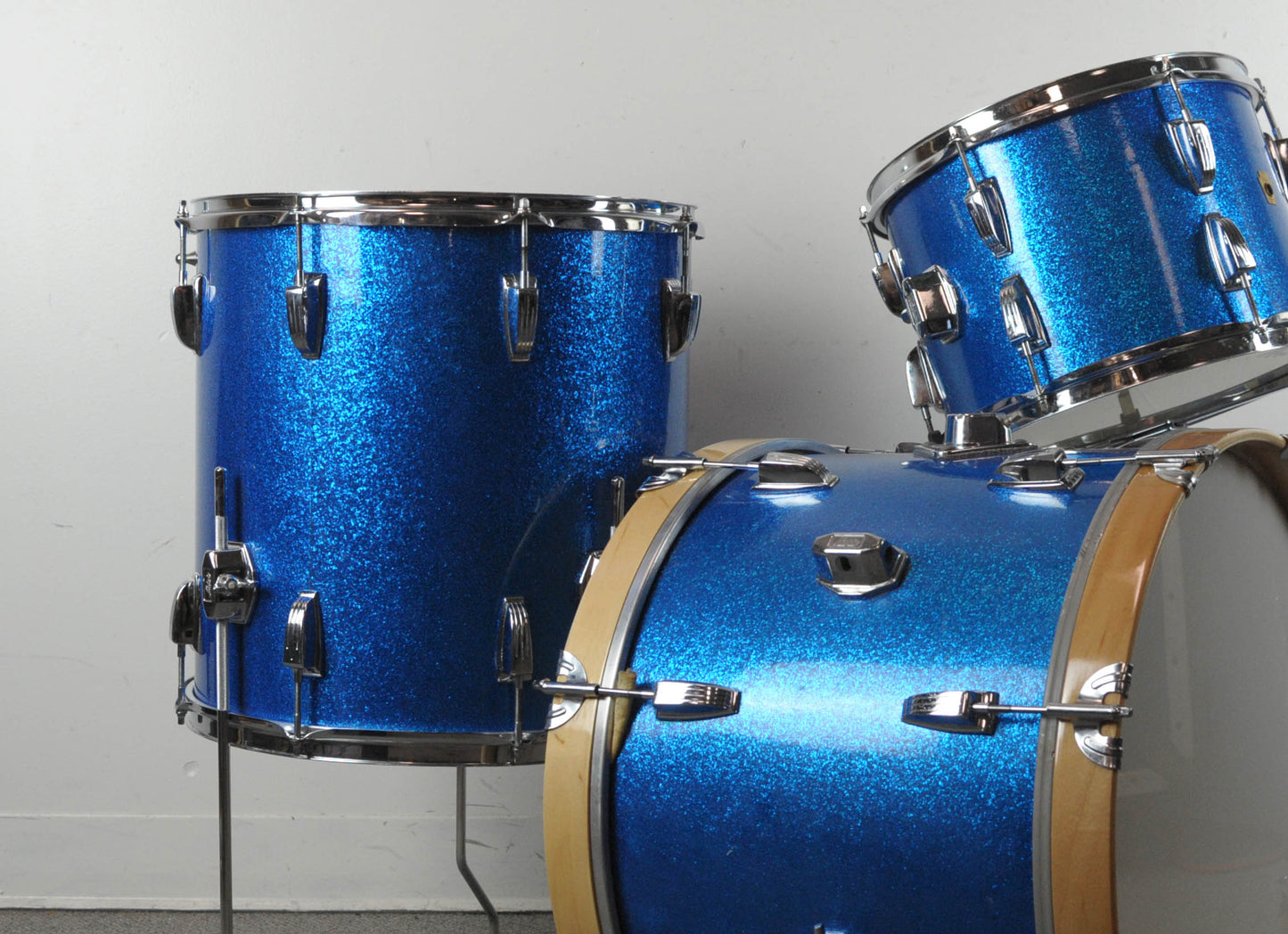 1960s Ludwig Blue Sparkle "Super-Beat" Drum Set