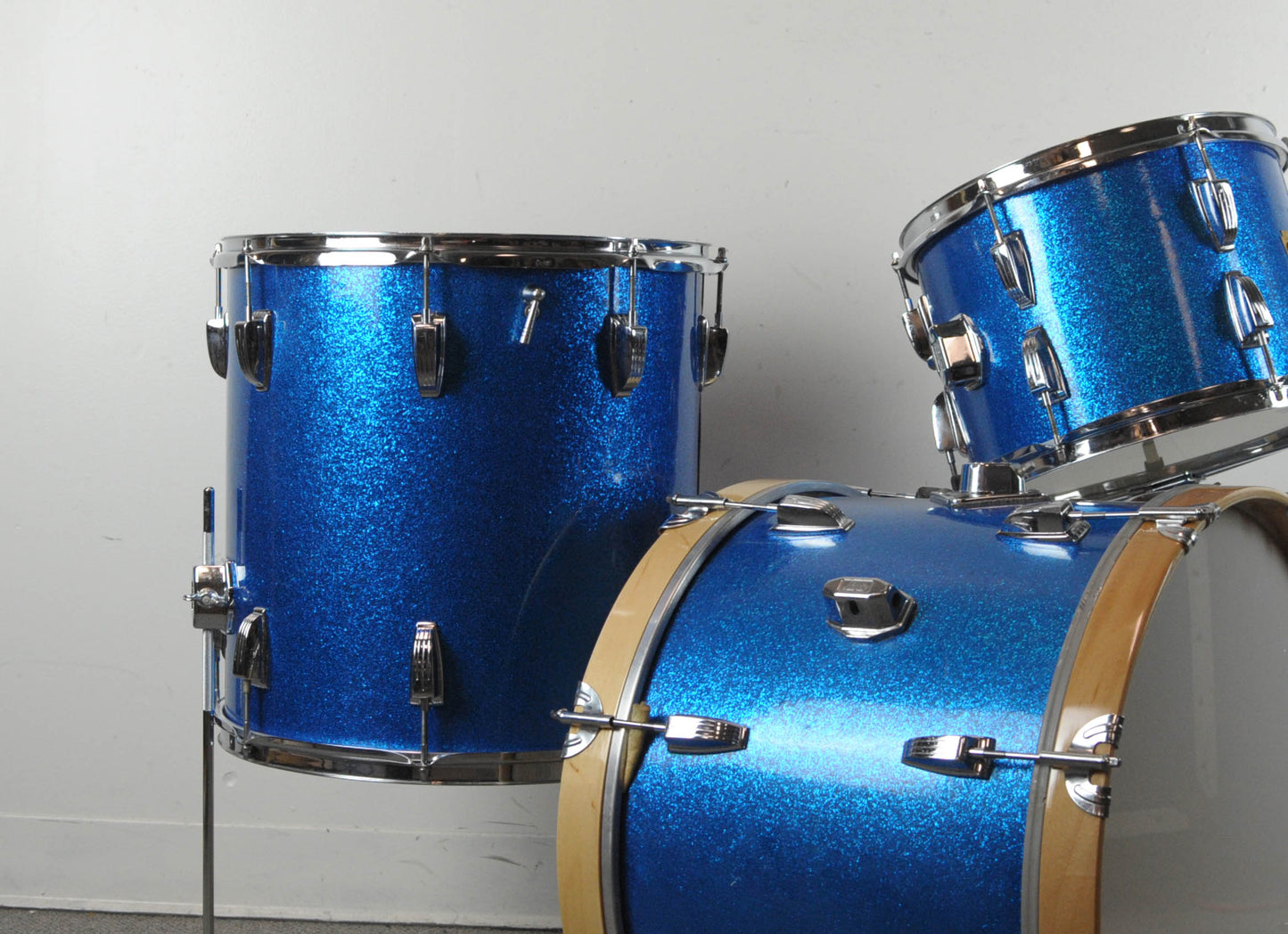 1960s Ludwig Blue Sparkle "Super-Beat" Drum Set