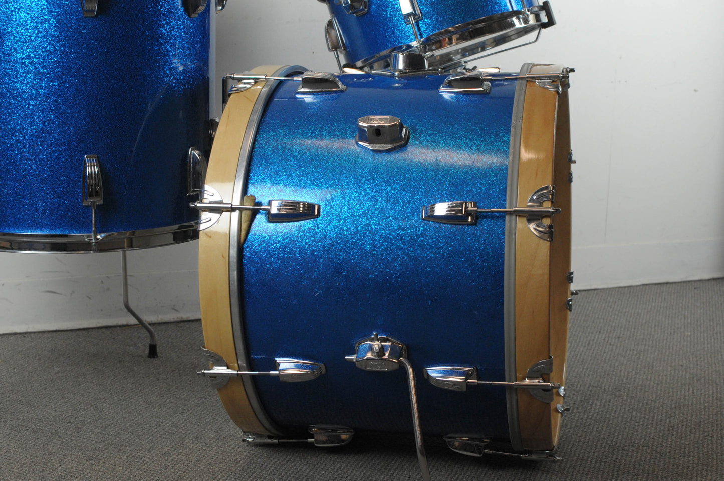 1960s Ludwig Blue Sparkle "Super-Beat" Drum Set