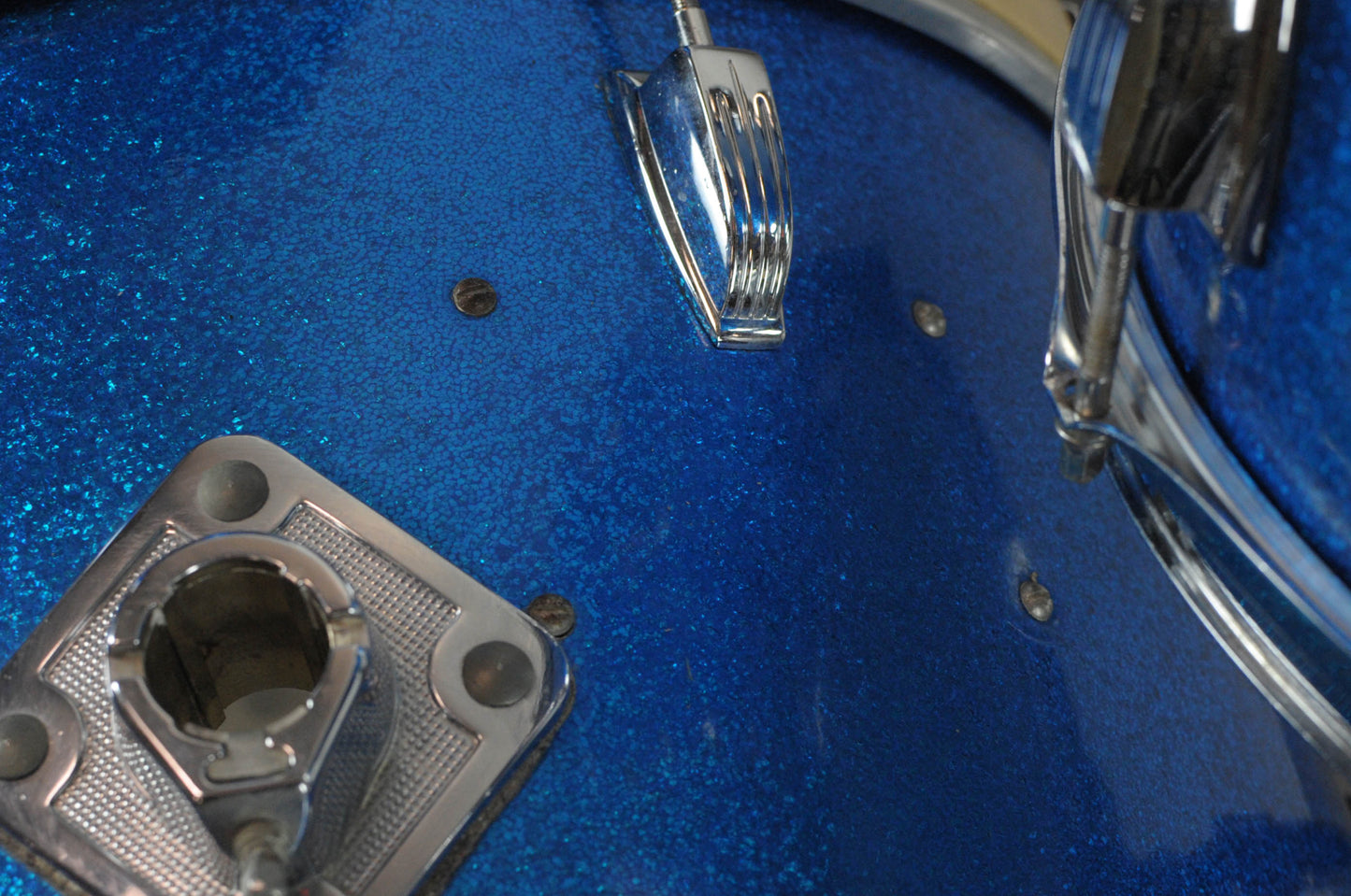 1960s Ludwig Blue Sparkle "Super-Beat" Drum Set