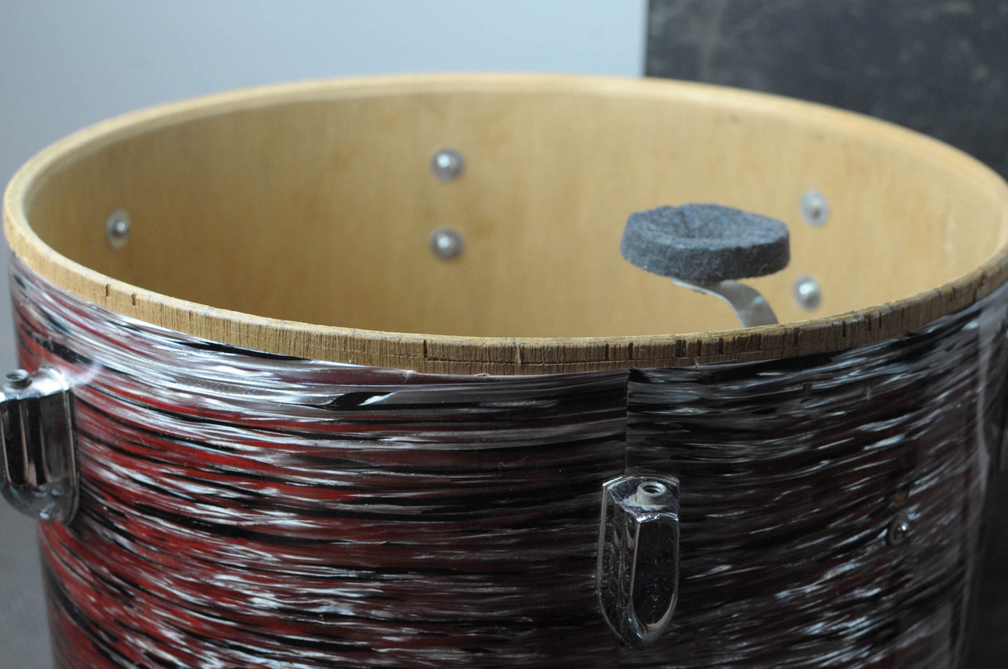 1970s Made In Japan 14x14 "Mercury" Red Oyster Pearl Tom