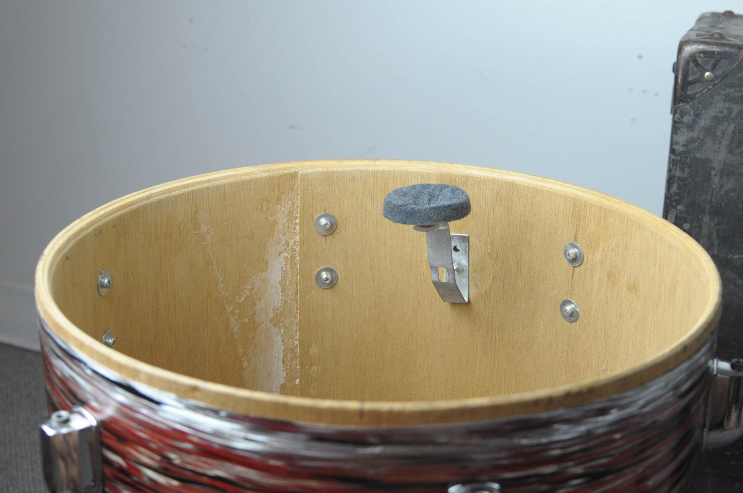 1970s Made In Japan 14x14 "Mercury" Red Oyster Pearl Tom