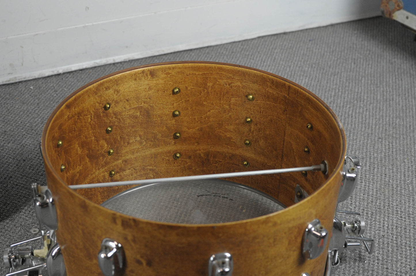 Vintage Custom 8x14 Super-Sensitive Matte Mahogany Snare Drum