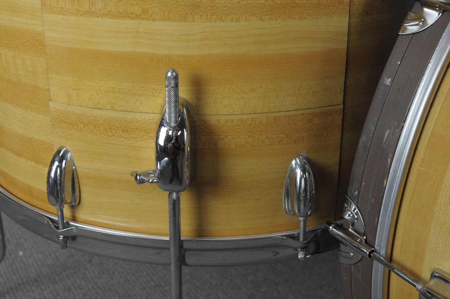1970s Slingerland "Butcher Block" 14x24 10x15 and 18x20 Drum Set