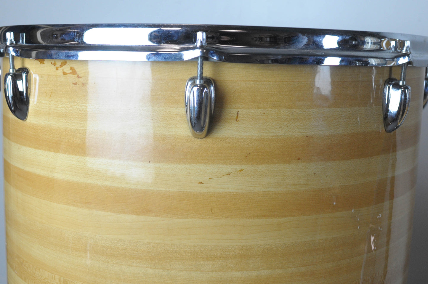 1970s Slingerland "Butcher Block" 14x24 10x15 and 18x20 Drum Set