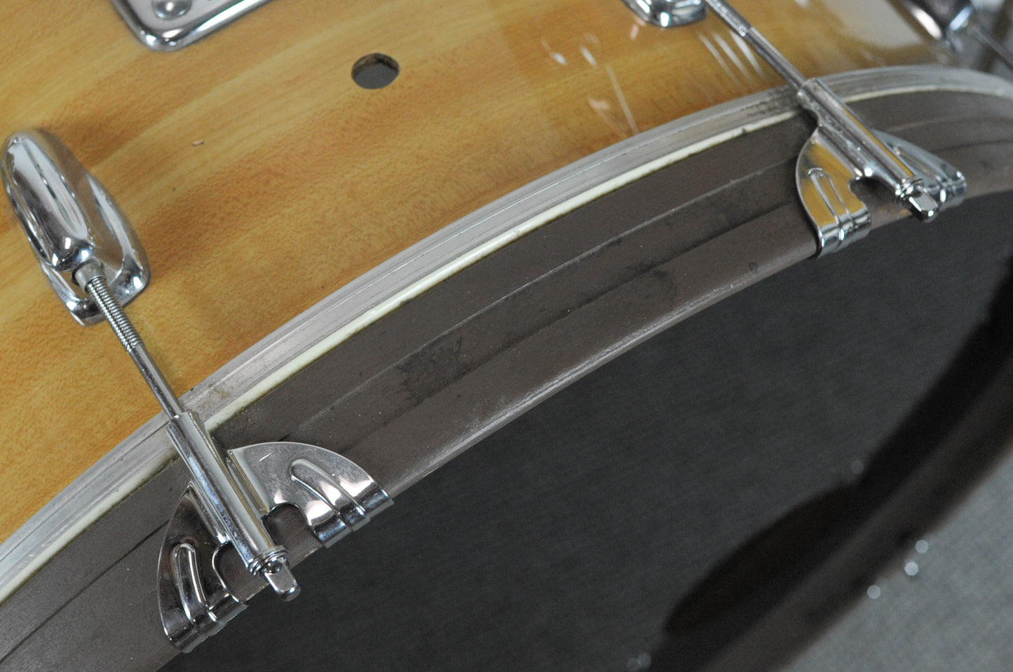 1970s Slingerland "Butcher Block" 14x24 10x15 and 18x20 Drum Set