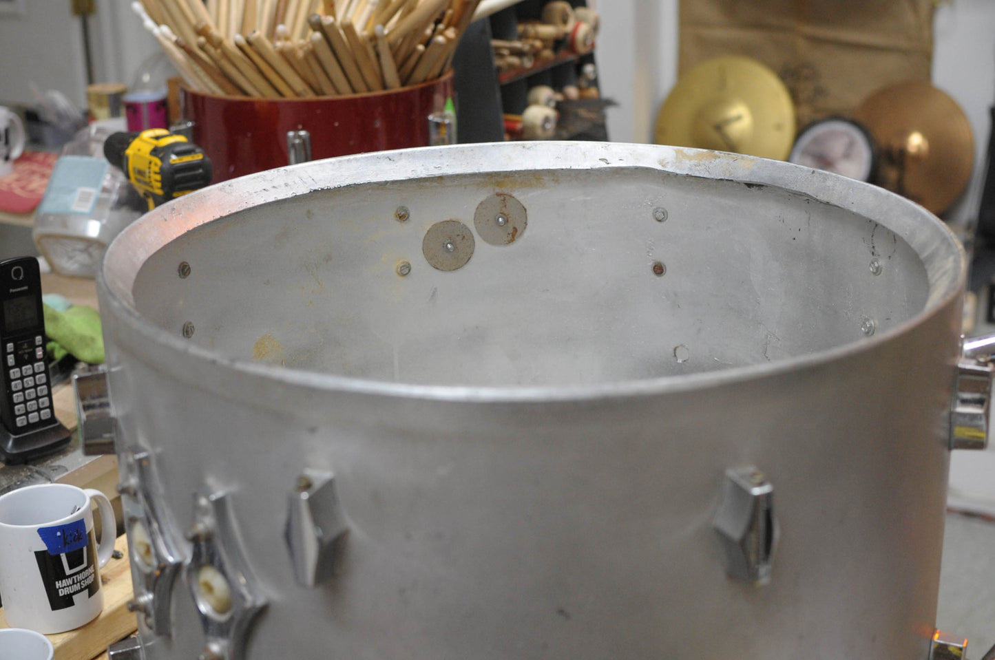1970s Fibes "Silver Sealer" Drum Set