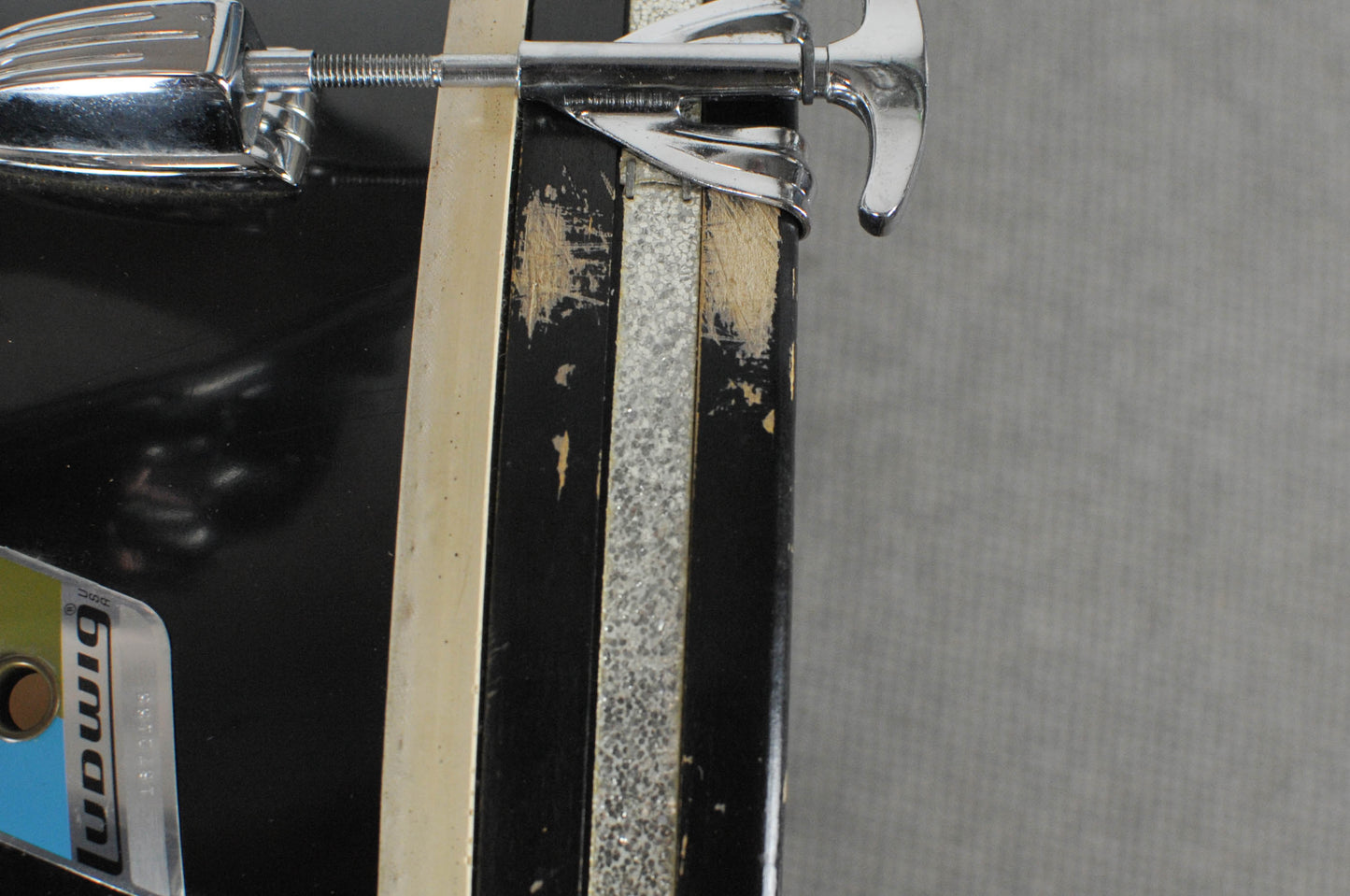 1970s Ludwig "Rock Machine" Black Cortex Drum Set