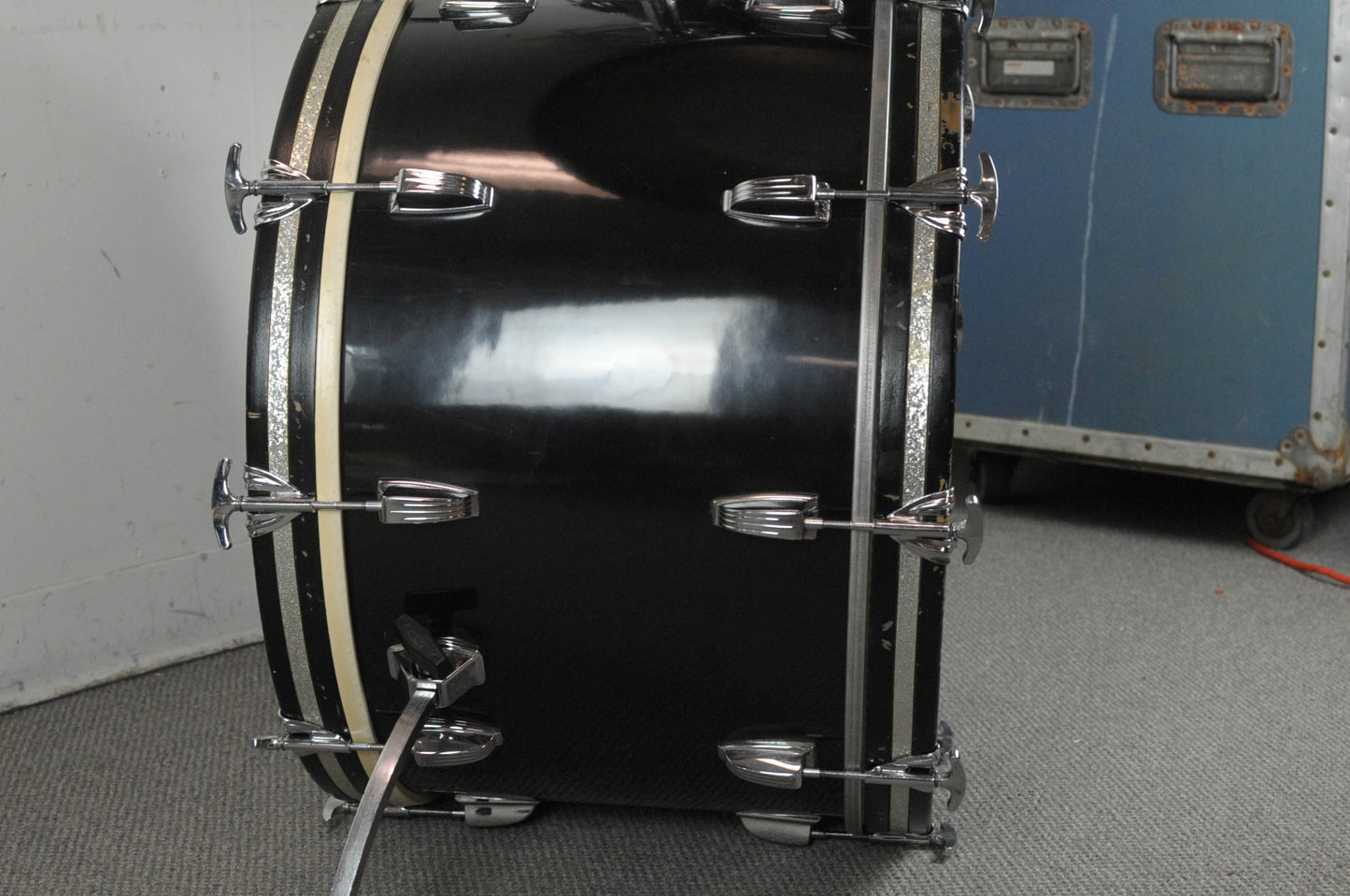 1970s Ludwig "Rock Machine" Black Cortex Drum Set