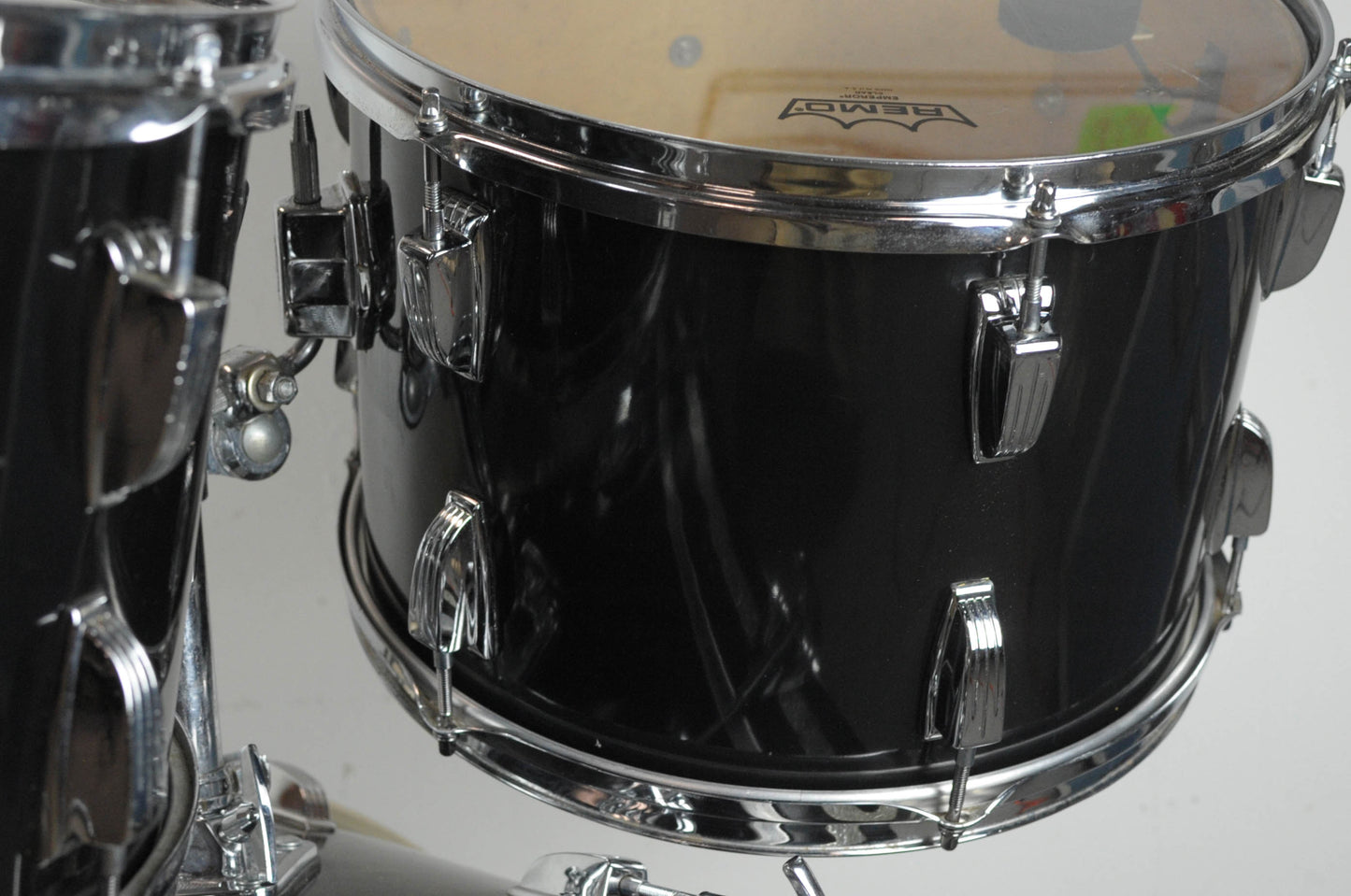 1970s Ludwig "Rock Machine" Black Cortex Drum Set