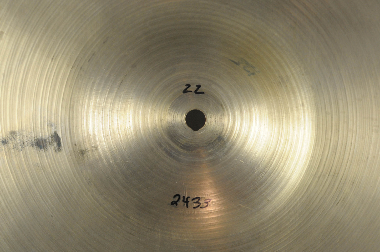 1970s Zildjian A 22" Sizzle Ride Cymbal 2433g