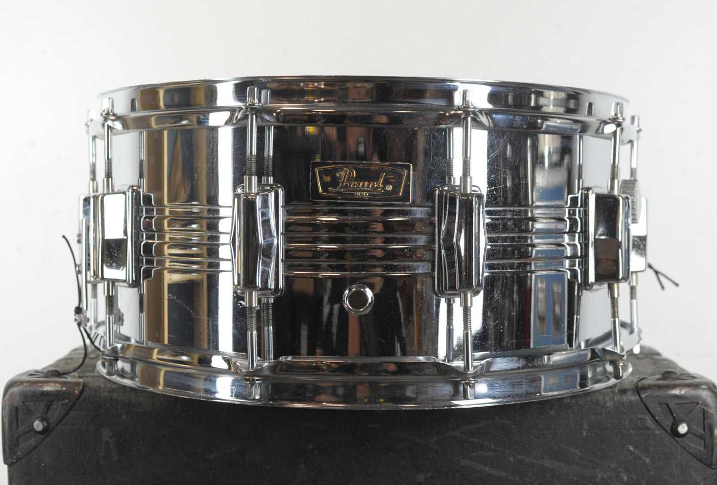 1970's Pearl "B4514L" Chrome over Brass 6.5"x14" Snare Drum