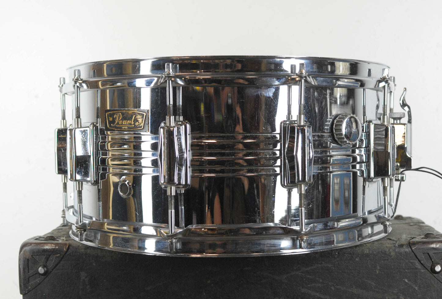 1970's Pearl "B4514L" Chrome over Brass 6.5"x14" Snare Drum