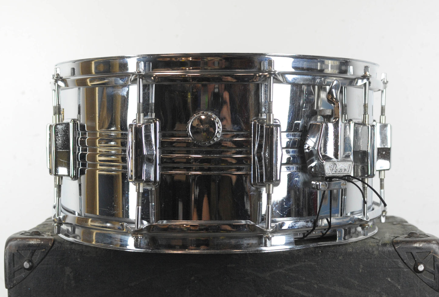 1970's Pearl "B4514L" Chrome over Brass 6.5"x14" Snare Drum