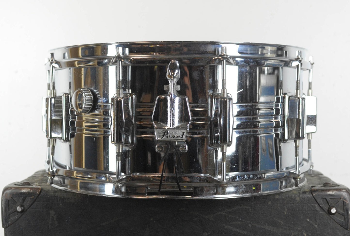 1970's Pearl "B4514L" Chrome over Brass 6.5"x14" Snare Drum