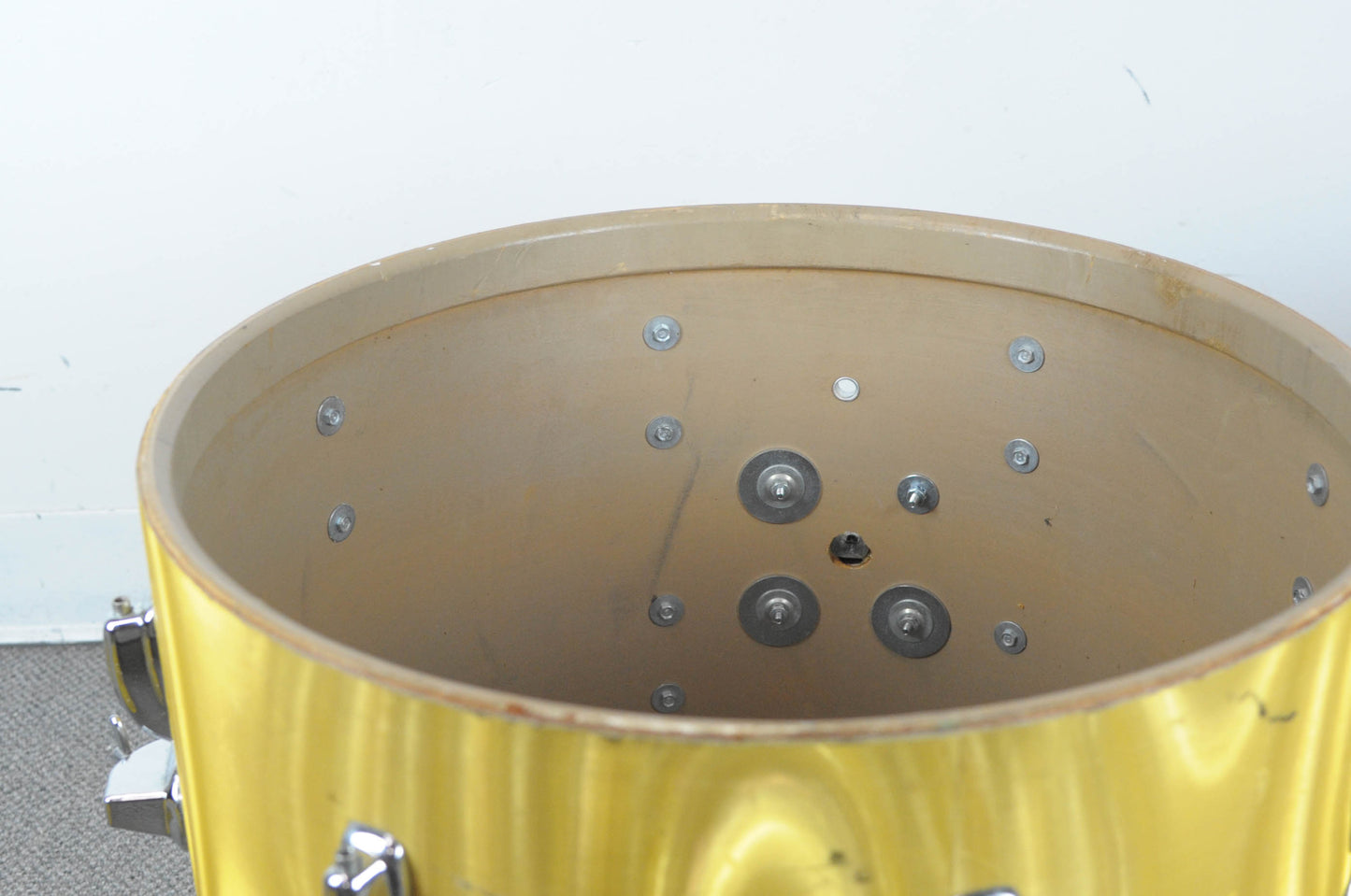 1970s Slingerland Gold Satin Flame Deluxe Gene Krupa Outfit No. 1N Drum Set