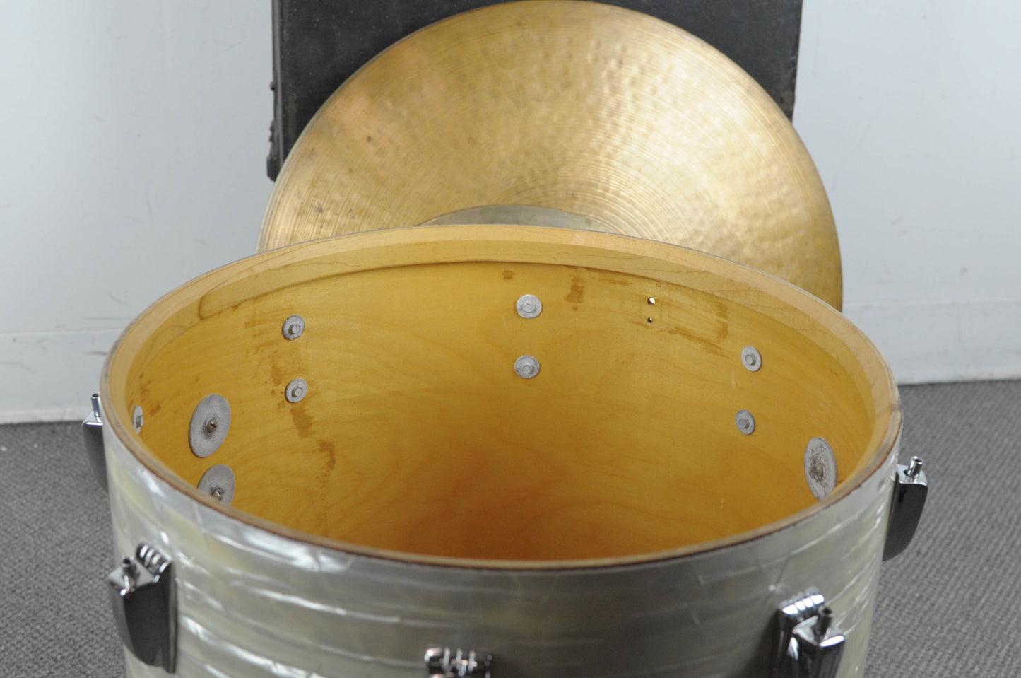 1970s Ludwig "Big Beat" White Marine Drum Set