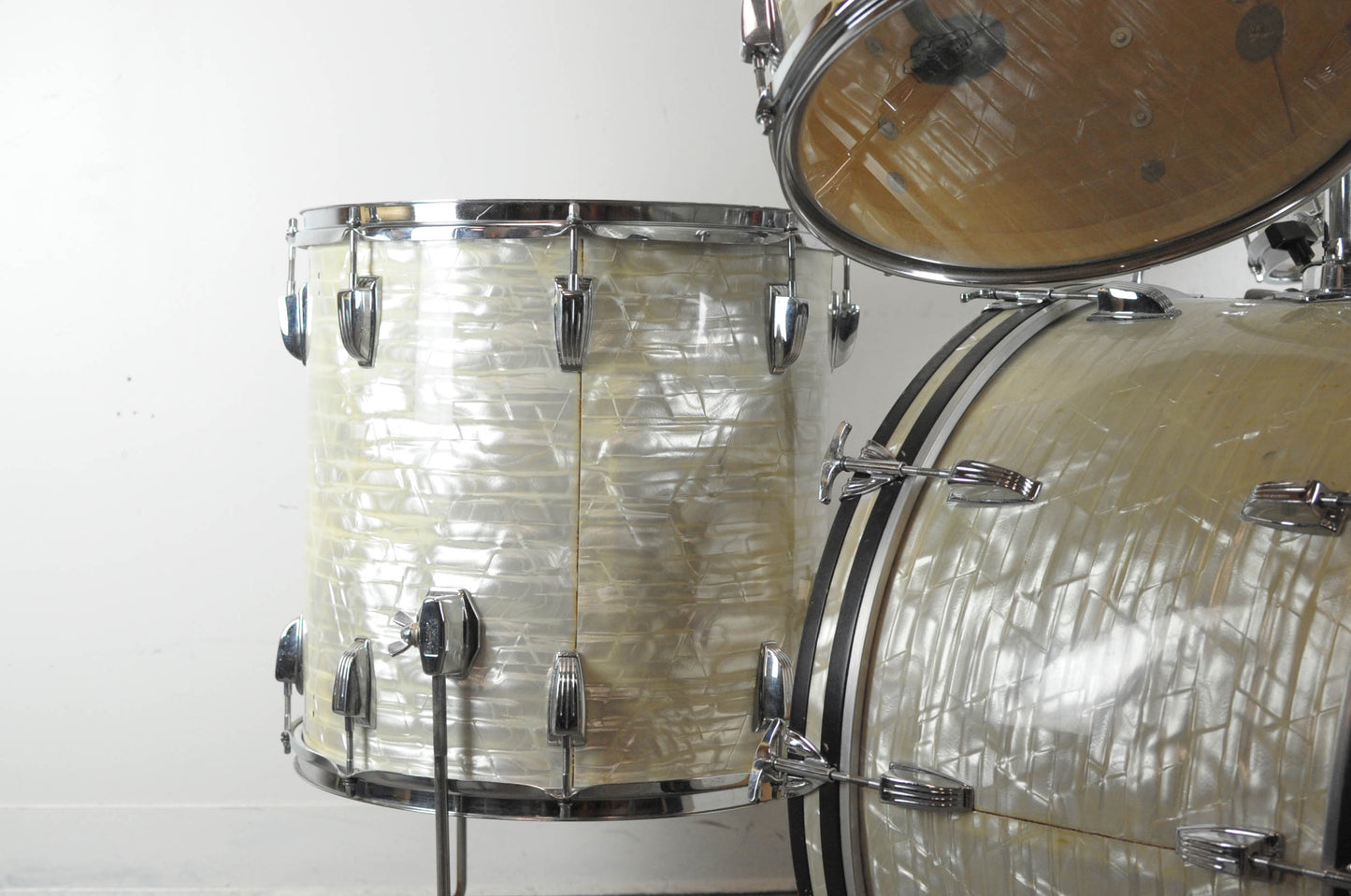1970s Ludwig "Big Beat" White Marine Drum Set