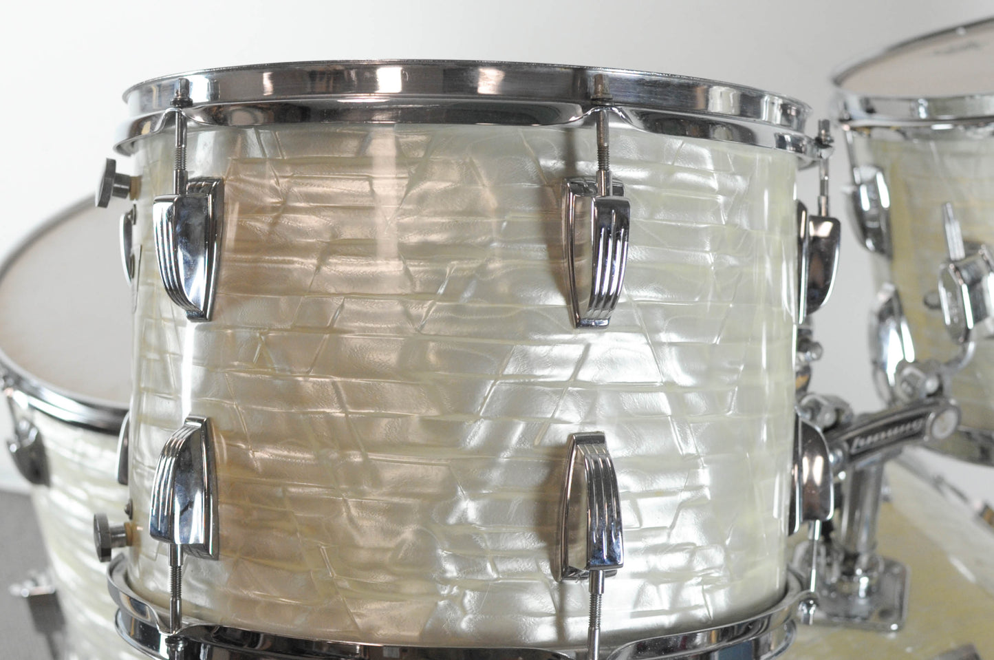 1970s Ludwig "Big Beat" White Marine Drum Set