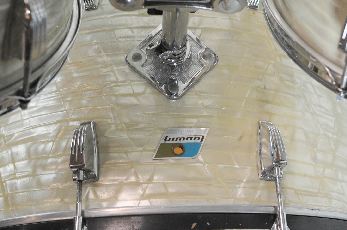 1970s Ludwig "Big Beat" White Marine Drum Set
