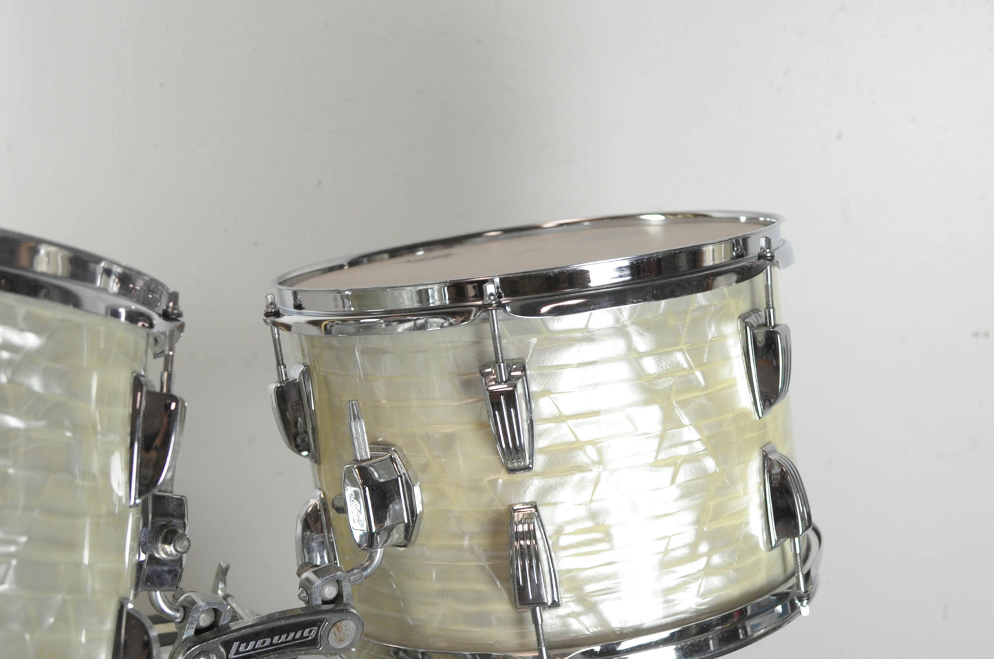 1970s Ludwig "Big Beat" White Marine Drum Set