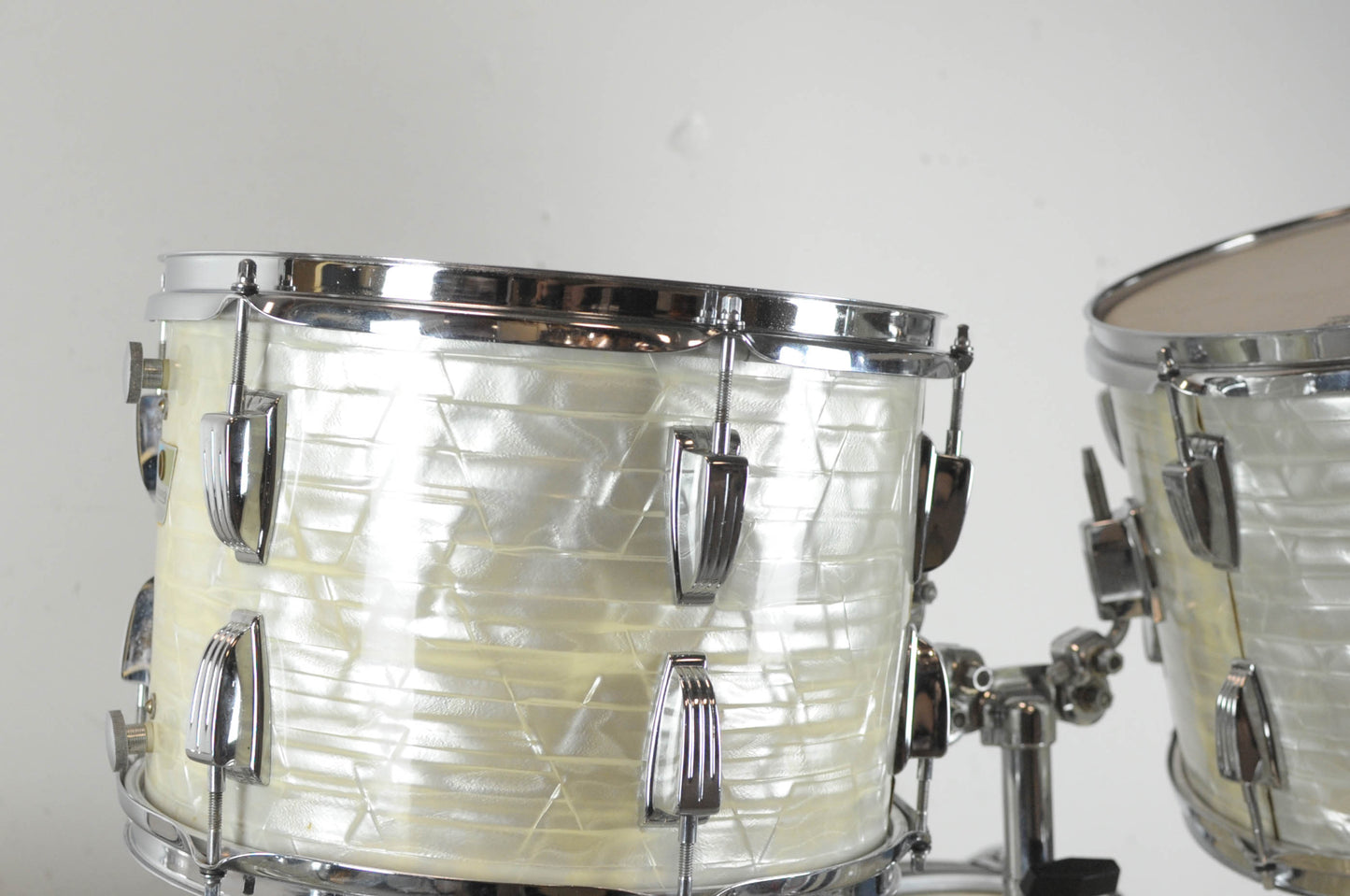 1970s Ludwig "Big Beat" White Marine Drum Set
