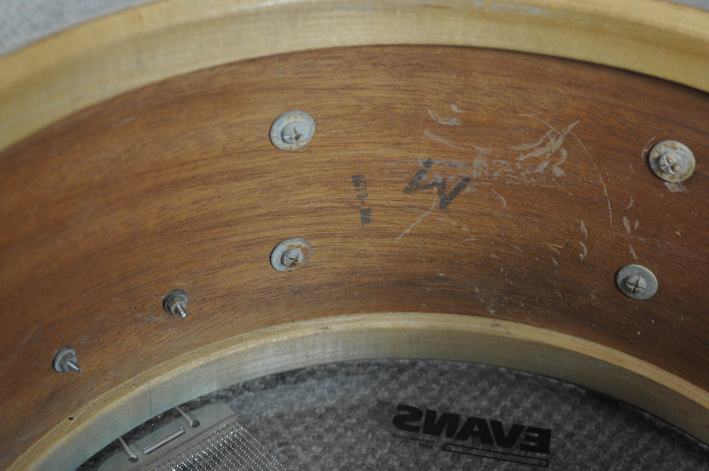 1958 Leedy 6.5x14 "Reliance" Turquoise and Black Duco Snare Drum