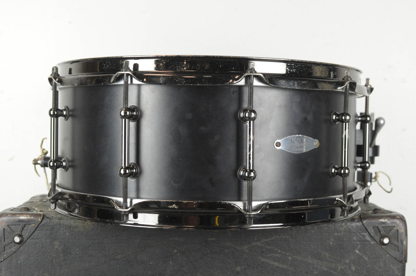 2000s C&C Drums 5x14 Black Matte Snare Drum