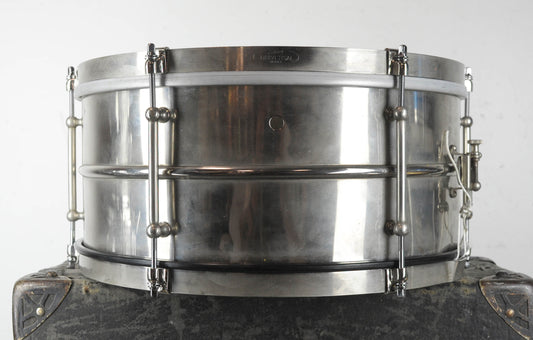 1920s Ludwig 6.5x14 Universal Nickel Over Brass Snare Drum