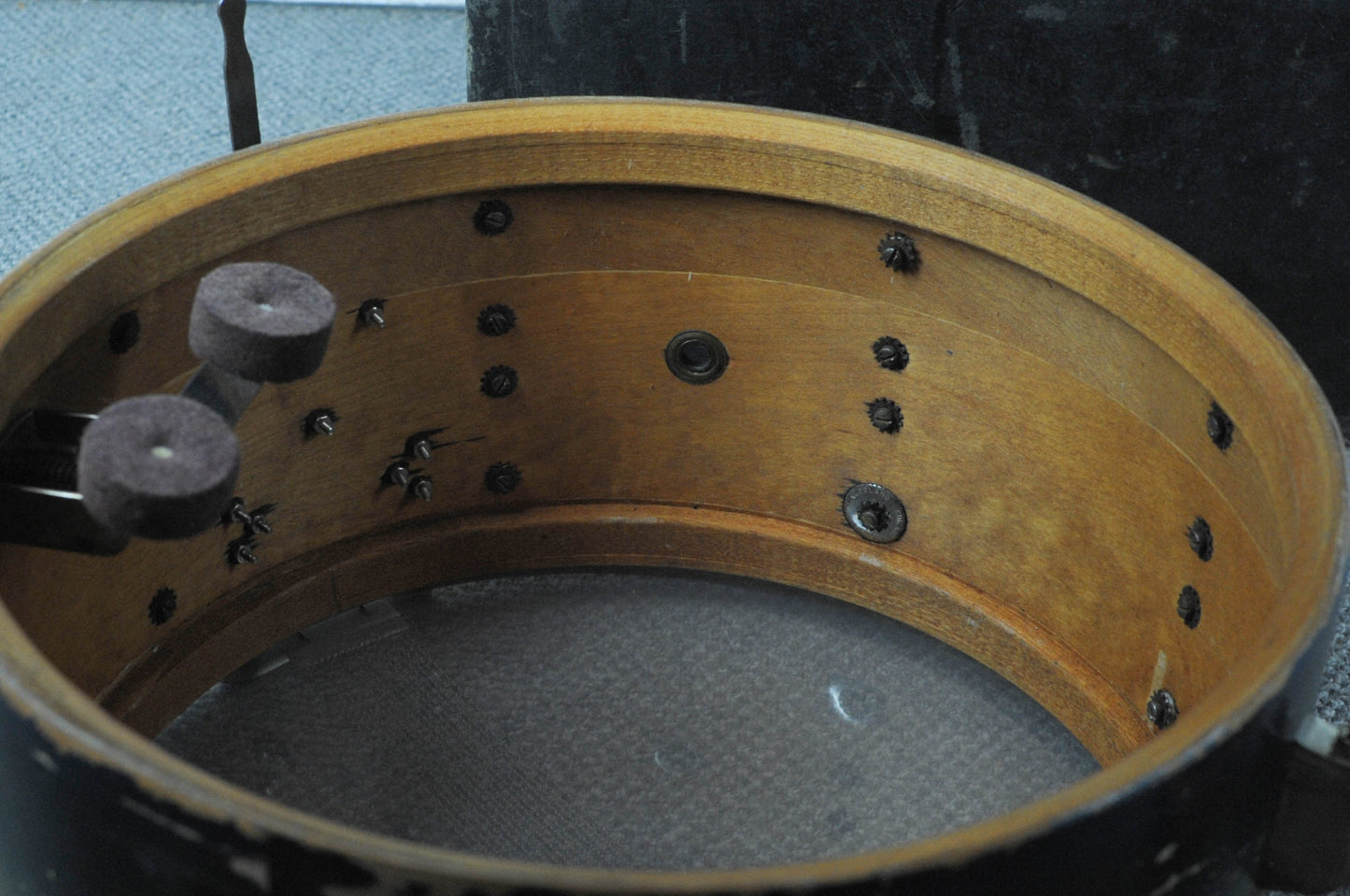 1940s Slingerland 7x14 Radio King Buddy Rich Blue & Gold Duco "Swingster" Snare Drum