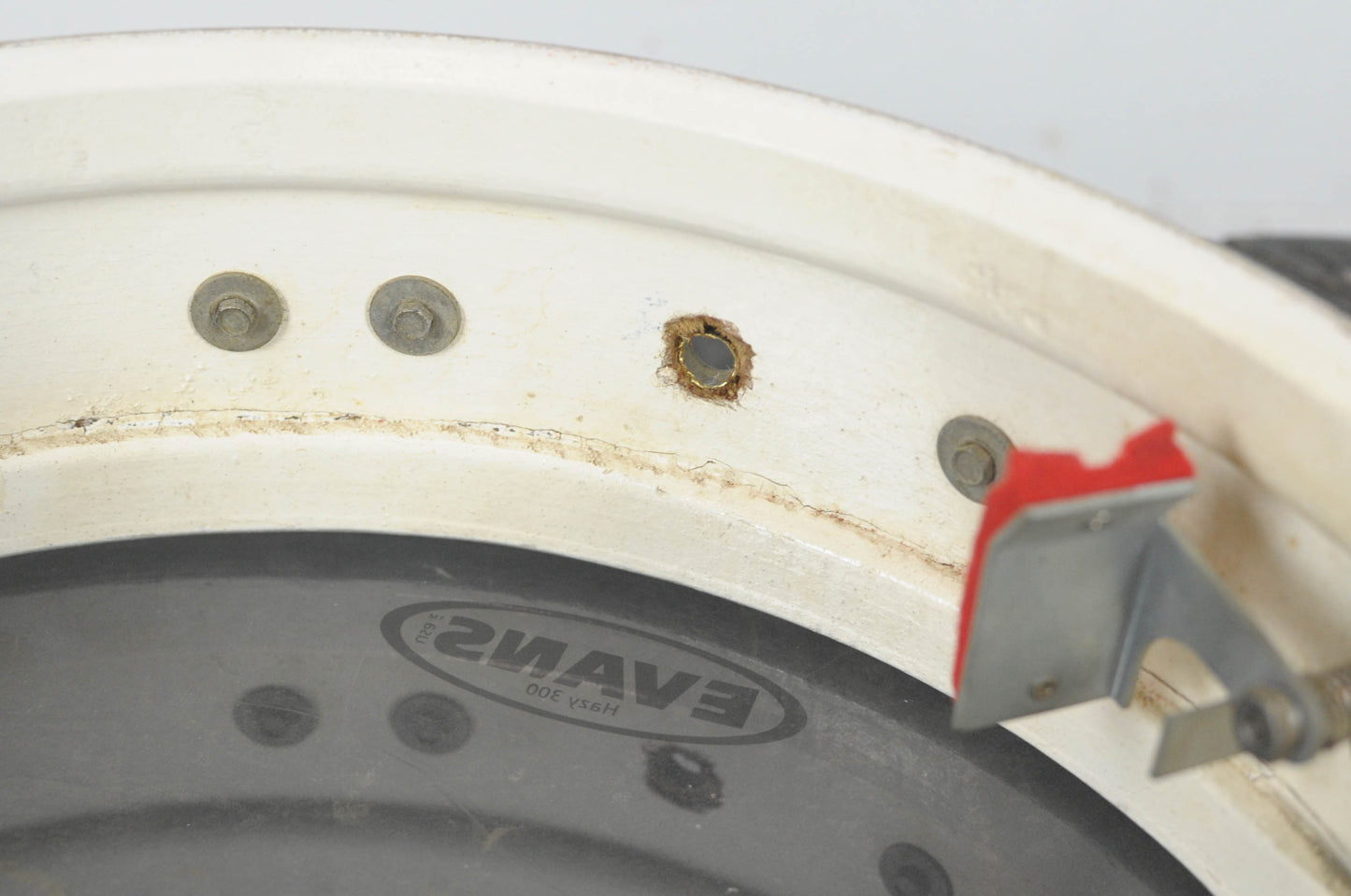 1960s Ludwig Pre-Serial 4x14 Oyster Blue Downbeat Snare Drum