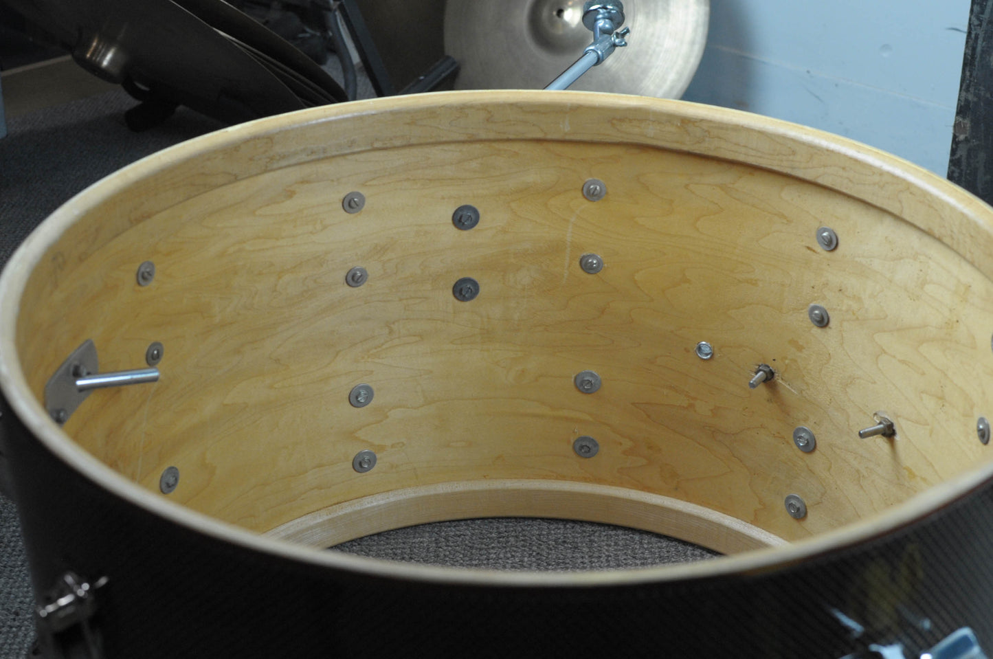 1962 Slingerland Gold Veiled Ebony Pearl Windsor 6N Drum Set
