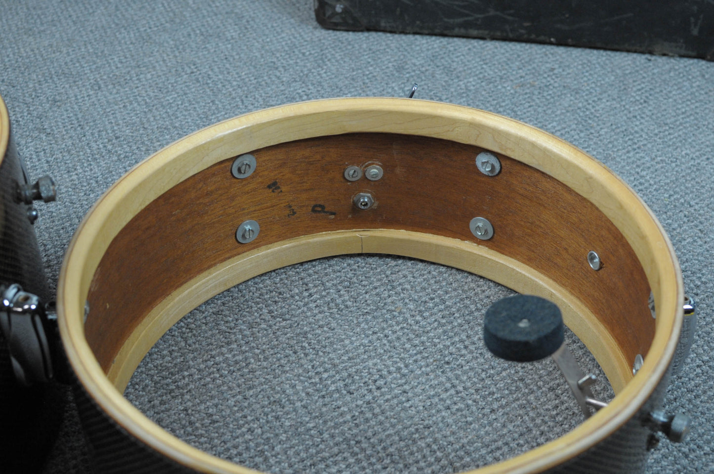 1962 Slingerland Gold Veiled Ebony Pearl Windsor 6N Drum Set