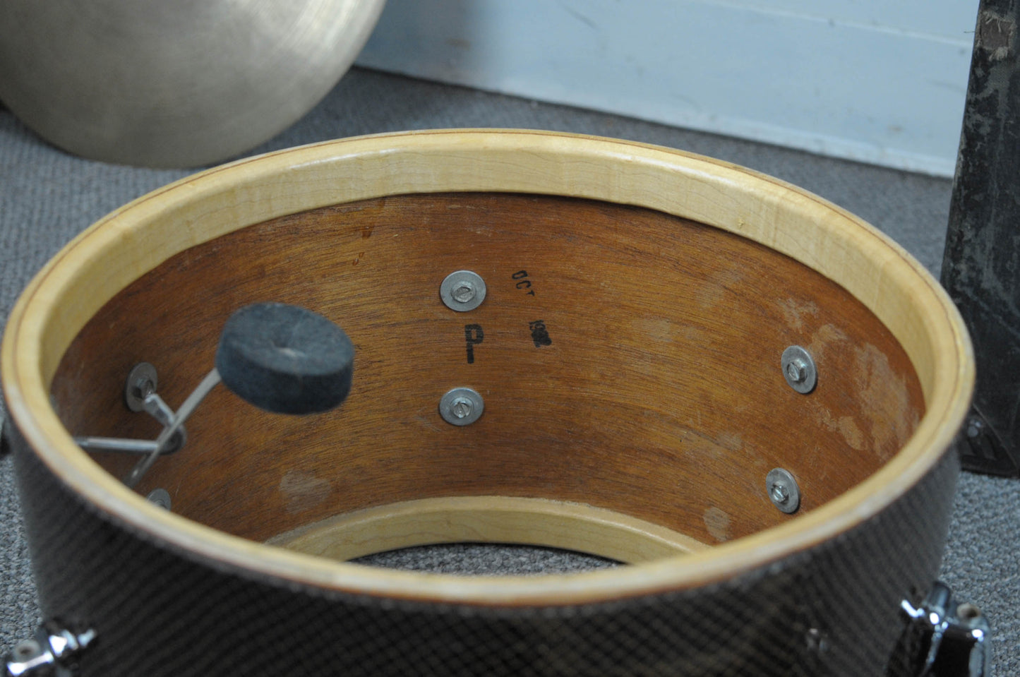 1962 Slingerland Gold Veiled Ebony Pearl Windsor 6N Drum Set