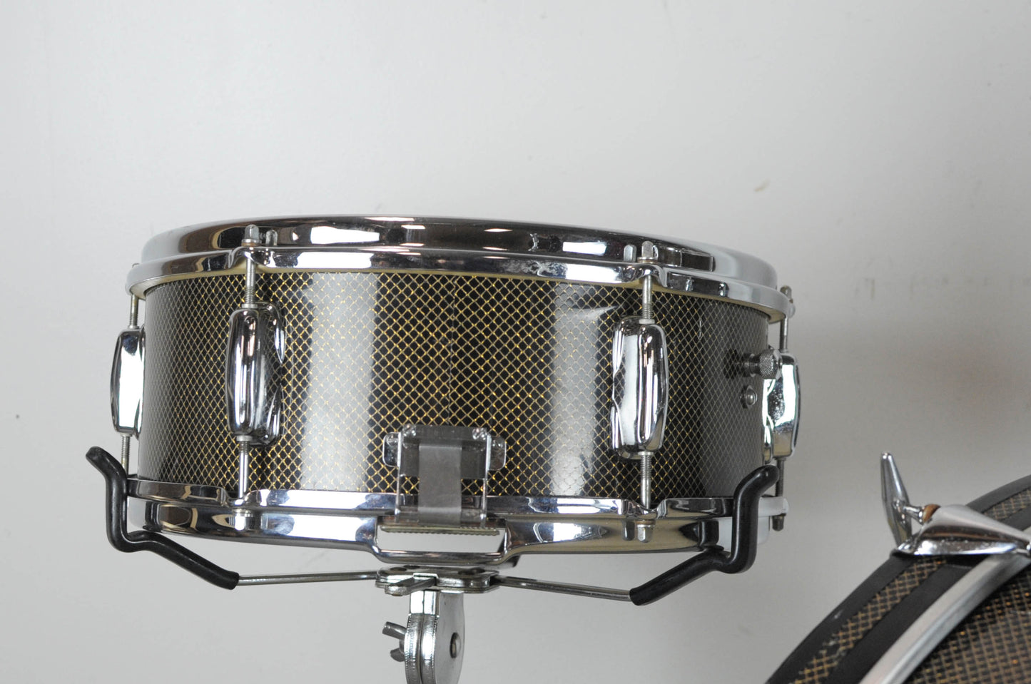 1962 Slingerland Gold Veiled Ebony Pearl Windsor 6N Drum Set
